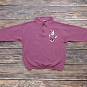 Vintage Disney Minnie Mouse Quarter Zip Sweatshirt